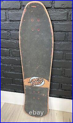 Vintage 1980's SANTA CRUZ'CRUZER' STREET SKATE Long Skateboard Deck USED 1989