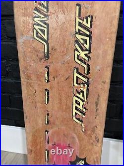 Vintage 1980's SANTA CRUZ'CRUZER' STREET SKATE Long Skateboard Deck USED 1989