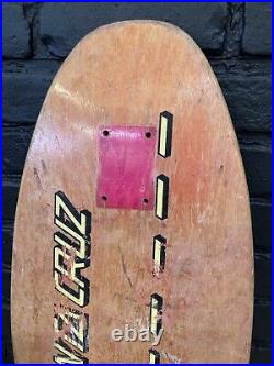 Vintage 1980's SANTA CRUZ'CRUZER' STREET SKATE Long Skateboard Deck USED 1989