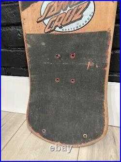 Vintage 1980's SANTA CRUZ'CRUZER' STREET SKATE Long Skateboard Deck USED 1989