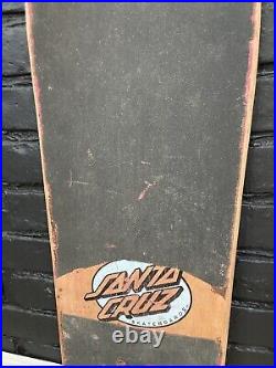 Vintage 1980's SANTA CRUZ'CRUZER' STREET SKATE Long Skateboard Deck USED 1989