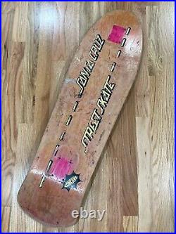 Vintage 1980's SANTA CRUZ'CRUZER' STREET SKATE Long Skateboard Deck USED 1989