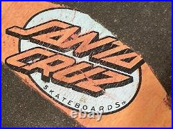 Vintage 1980's SANTA CRUZ'CRUZER' STREET SKATE Long Skateboard Deck USED 1989