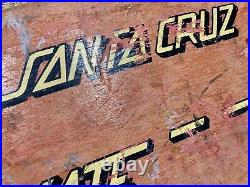 Vintage 1980's SANTA CRUZ'CRUZER' STREET SKATE Long Skateboard Deck USED 1989