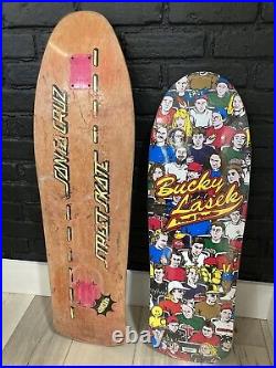 Vintage 1980's SANTA CRUZ'CRUZER' STREET SKATE Long Skateboard Deck USED 1989