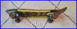 Vintage 1980s Santa Cruz Rob Roskopp Face Skateboard with 4 Bullet 66 Wheels