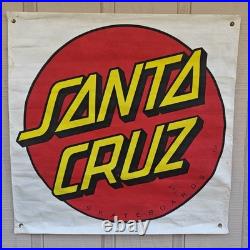 Vintage 1980s Santa Cruz Skateboards Competition Banner Sign 36 x 36