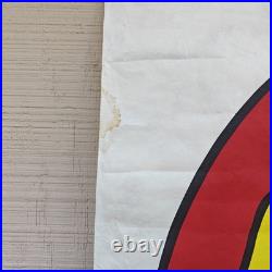 Vintage 1980s Santa Cruz Skateboards Competition Banner Sign 36 x 36