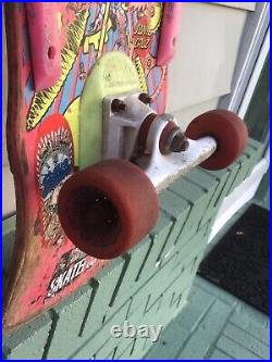 Vintage 1987 Santa Cruz Claus Grabke Exploding Clock Skateboard Skate Complete