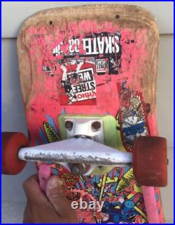 Vintage 1987 Santa Cruz Claus Grabke Exploding Clock Skateboard Skate Complete