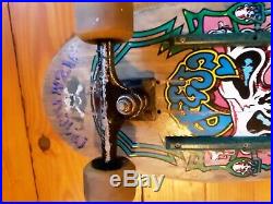 Vintage 1989 Santa cruz Jeff Hedges skateboard, slimeball dog vomit wheels