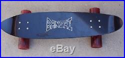 Vintage 70s Banzai Hot Skateboards Santa Cruz California Board Skateboard 23.5