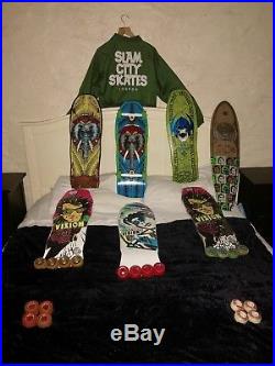 Vintage 80's Skateboard Collection. Powell and Peralta, Vision, Santa Cruz, More