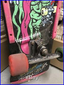 Vintage 80s RARE Santa Cruz Foam Deck Skateboard SLASHER Complete Wheels Trucks