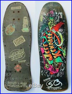 Vintage 80s Skateboard Deck Santa Cruz Jeff Kendall Graffiti Blacktop