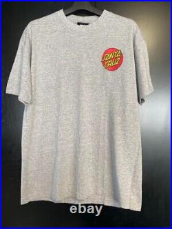 Vintage 90's SANTA CRUZ Rob Roskopp T-shirt tee Gray Size L Skateboarding