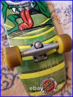 Vintage 90s Santa Cruz Complete Skateboard Eyegore Cruiser Jammer Jim Phillip