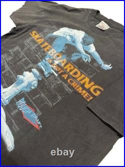 Vintage Grail Santa Cruz Skateboarding Is Not A Crime Single Stitch Faded XL