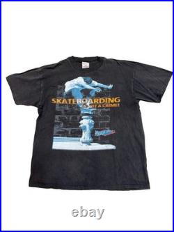 Vintage Grail Santa Cruz Skateboarding Is Not A Crime Single Stitch Faded XL