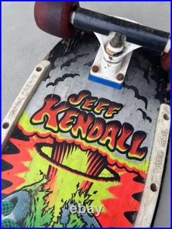 Vintage Jeff Kendall End of the World Santa Cruz OG Skateboard with Frog Wheels