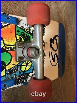 Vintage Jeff Kendall Graffiti Santa Cruz Skateboard Deck with Trucks & Wheels