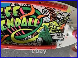 Vintage Jeff Kendall rare Graffiti skateboard deck by Santa Cruz OG- 86/87