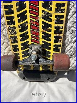 Vintage Original 1980s Santa Cruz Yellow Street Skate Complete Skateboard RARE