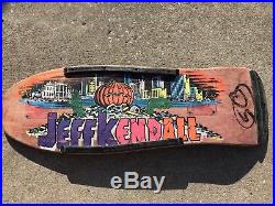 Vintage Original 80s Jeff Kendall Santa Cruz Pumpkin Man Skateboard Deck Only