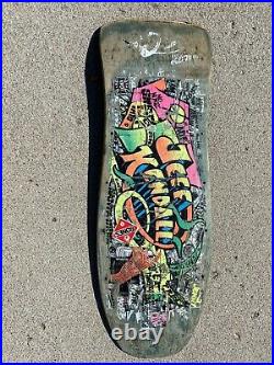 Vintage Original Jeff Kendall graffiti Santa Cruz Deck 1980s skateboard