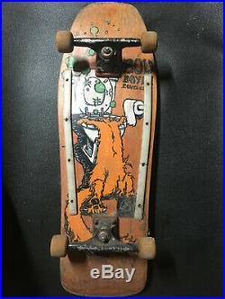 Vintage Original Santa Cruz Bod Boyle Puking Sick Cat Skateboard Rare