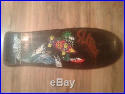 Vintage Original Santa Cruz SLASHER Keith Meek Pro Model Skateboard Deck Black
