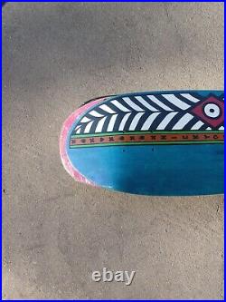 Vintage Powell Peralta Guerrero Feather Teal Skateboard Deck nos art rare old