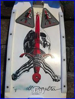 Vintage Powell Peralta Skateboard Sword Skull Ray bones Santa Cruz Vision sma
