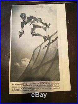 Vintage Rad Ramp skateboard half pipe. Pepsi ramp 1978. Santa Cruz G&S Caster
