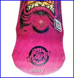 Vintage Re-issue Santa Cruz Rob Roskopp Skateboard Face Pink Matte Finish 9.5in