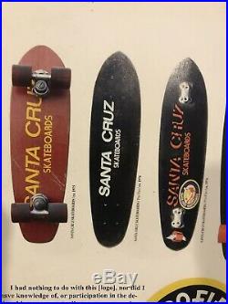 Vintage Santa Cruz 1st Gen Fiberglass Skateboard Original 1975