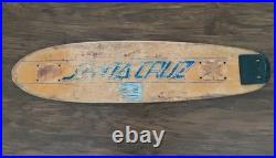 Vintage Santa Cruz 29 5- Ply 1970's Skateboard Deck Kicktail