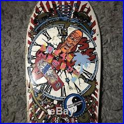 Vintage Santa Cruz Claus Grabke Skateboard Deck Exploding Clock 1987 OG VTG