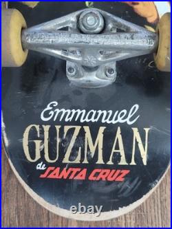 Vintage Santa Cruz Emmanuel Guzman Skateboard Deck with WEBB 11 trucks