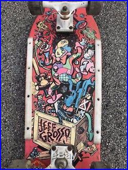 Vintage Santa Cruz Jeff Grosso Toy Box Skateboard Venture Bullet Speed Wheels