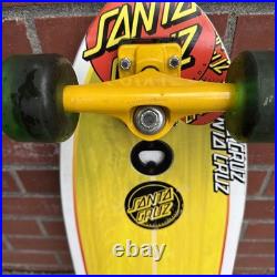 Vintage Santa Cruz Land Shark Rasta skateboard atomic green wheels 8.8 x 27.7