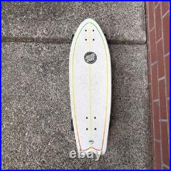 Vintage Santa Cruz Land Shark Rasta skateboard atomic green wheels 8.8 x 27.7
