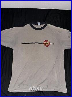 Vintage Santa Cruz Ringer SkateBoards T shirt size XL