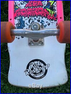 Vintage Santa Cruz Rob Roskopp Target 4 Skateboard 1980's (1987) White Dip