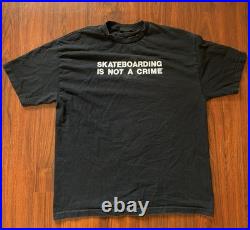 Vintage Santa Cruz Shirt NHS Skateboarding Is Not A Crime Sz XL USA Made 90s Y2K