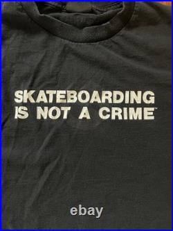 Vintage Santa Cruz Shirt NHS Skateboarding Is Not A Crime Sz XL USA Made 90s Y2K