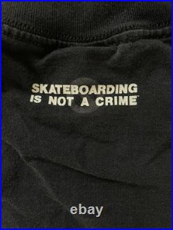 Vintage Santa Cruz Shirt NHS Skateboarding Is Not A Crime Sz XL USA Made 90s Y2K