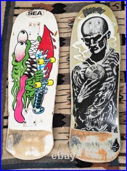 Vintage Santa Cruz Slasher & Jeff Kendall Skateboard Decks