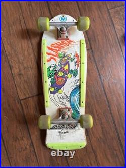 Vintage Santa Cruz Slasher Skateboard Perralta Bones Threes fishtail Meek r/sc