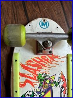 Vintage Santa Cruz Slasher Skateboard Perralta Bones Threes fishtail Meek r/sc